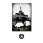 Affiches noires et blanches de photographie de paris, tour, images d'art murales, peinture sur toile, ...