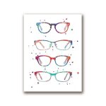 Affiche nordique colore simple, lunettes d'optomtrie, toile, peinture artistique murale, dcoration ...