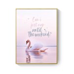 Affiche nordique imprime, tour de vue arrire, vue sur le lac des cygnes, ville de rose, peinture sur ...