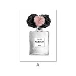 Affiche nordique de livre de parfum champagne, maquillage, toile imprime, peinture artistique murale, ...