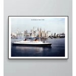 Affiche paquebot le france a new york