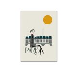 Affiche de paysage de ville abstraite, new york, londres, paris, toile de dessin anim, peinture murale, ...