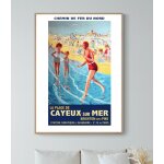 Affiche la plage de cayeux sur mer