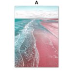 Affiche de plage et de mer rose, toile d'art mural candélaben, peinture nordique, affiches et imprimés, ... Affiche de plage et de mer rose, toile d'art mural candélaben, peinture nordique, affiches et imprimés, ...