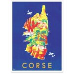 Affiche / poster - carte touristique de corse - air france - lucien boucher - 50x70cm Affiche / poster - carte touristique de corse - air france - lucien boucher - 50x70cm