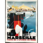 Affiche / poster - marseille - porte de l'afrique du nord / roger broders - 30x40cm