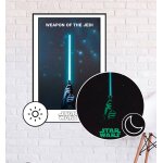 Affiche / poster - star wars - weapon of the jedi - glow ine the dark - 61x91, 5cm
