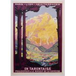 Affiche pralognan et le massif de la vanoise