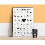 Affiche mes premi�res fois avec tampon sp�ciale luxembourg 30x40cm, imprim�e et cr��e en france, un poster ...