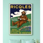 Affiche ricqles, seul v�ritable alcool de menthe