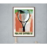Affiche roland garros tennis 1987