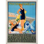 Affiche san sebastian piscina familias
