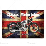 Affiche de signalisation mtallique classique de route de moto 66, plaque rtro, peinture artistique ...