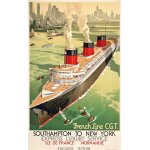 Affiche southampton vers new york Affiche southampton vers new york