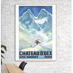 Affiche suisse ch�teau d'oex