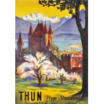 Affiche thun plage strandbad