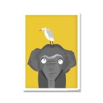 Affiche de toile avec animaux africains, peinture artistique, girafe, elphant, crocodile, images pour ...