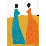 Affiche en toile d'art mural africain, dcor de peinture minimaliste, sans cadre sans cadre?40x40cm