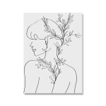 Affiche et toile imprime style nordique, dessin abstrait fminin, art mural moderne, fleur, dcoration ...