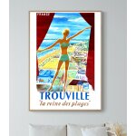 Affiche trouville - la reine des plages