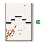 Affiche de vase a fleurs de style chinois traditionnel, peinture sur toile d'art mural, images imprim�es ...