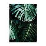 Affiche vintage scandinave, toile de paysage, plante tropicale, affiches de feuilles imprimes, image ...