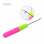 Aiguille de tresse pour crochet en plastique, outils d'extension capillaire pour plumes, perruque crochet ...
