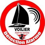 Alarme pour voilier - 20cm - sticker / autocollant Alarme pour voilier - 20cm - sticker / autocollant