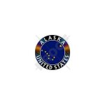 Alaska drapeau etats - unis d'am�rique, l'alaska am�ricain, 100mm vinyl sticker, autocollant