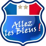 Allez les bleus ! - 15cm - sticker / autocollant