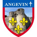 Angevin croix d'anjou - 10x8. 5cm - sticker / autocollant