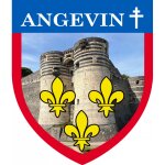 Angevin croix d'anjou - 29x24. 8cm - sticker / autocollant