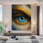 Art mural fantastique - ?il du super guerrier inspir� des univers fantastiques de dbz - symbole de puissance ...