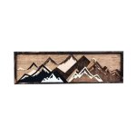 Lâ¿art mural de montagne en bois apportera la décoration dâ¿art de pignon coucher de soleil scène de ... Lâ¿art mural de montagne en bois apportera la décoration dâ¿art de pignon coucher de soleil scène de ...