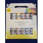 Artiste lot de 12 peintures acryliques de 59ml ¿ couleurs fantaisie, schage rapide, peinture professionnelle ...