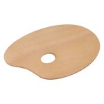 Artiste vintage ovale en bois palette a l'huile / acrylique peinture plateau bois outil de peinture sur ...