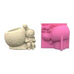 Astronaute assis en forme de moule en silicone pour vase de jardinière succulente Astronaute assis en forme de moule en silicone pour vase de jardinière succulente