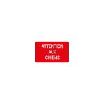 Attention au chien autocollant sticker adhesif 3 - taille : 12 cm