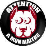 Attention a mon maitre - 15cm - sticker / autocollant