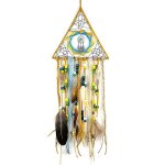 Attrape - r�ves, attrape - r�ves a la main avec des perles de plume turquoise pendentif dream catchers ...