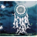Attrape - r�ves pendentif fait a la main dreamcatcher pour la d�coration de voiture spatiale (blanc)