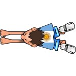 Attrape voiture argentin - 14x6cm - sticker / autocollant