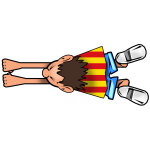 Attrape voiture catalan - 28x12cm - sticker / autocollant