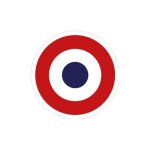 Autocollant aviation militaire air force avion cocarde france logo 33 - taille : 4 cm