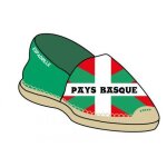 Autocollant basque espadrille stickers adhesif - taille : 8 cm