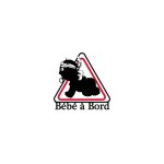 Autocollant bb a bord corse foulard sticker adhesif 3 - 6 - taille : 12 cm
