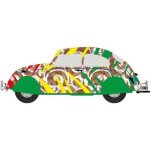 Autocollant coccinelle voiture jungle sticker adhesif - taille : 17 cm