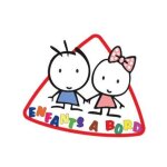 Autocollant enfant a bord logo1 sticker adhesif - taille : 12 cm
