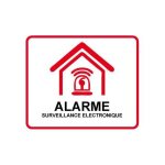 Autocollant etablissement maison magasin sous vido surveillance alarme 7 - taille : 10 cm
