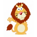 Autocollant lion sticker adhesif - taille : 17 cm
